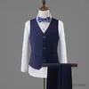 Costumes enfants veste formelle veste pantalon bowtie 4pcs performance photographie costume garçons robe de mariée gentleman kids cérémonie costume