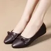 Casual Shoes Shallow Solid Spring Flat Pointed Toe Women's On Sale 2024 Fashion PU Slip-on Low-heeled Large Size