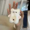 Clèchoirs en peluche 1 pc dessin animé ours squeak keakchain pendentif mignon peluche poupée jouet kawaii sac en peluche doux décorations pour couples d'amis de couple y240415