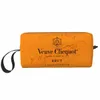 custom Luxury Champagne Travel Cosmetic Bag For Women Toiletry Makeup Organizer Lady Beauty Storage Dopp Kit 48eU#