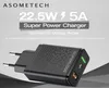 225W 5A Super Charge Charge Fast Charger de Vooc USB QC30 Adaptador de carregamento da parede para Huawei Samsung Oppo9002081