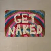 Regenboog Get Naked Bath Mat Zacht getuft badkamer Tapijten Bad Mat Entrance Landmacht Woonkamer Apartement Huisdecoratie Tapijt 240416