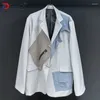 Ternos masculinos Pfhq Casacos de retalhos legais de traje de geconinha Spring chic temperamento solto design casual design de delicadeza blazers 21z4312