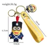 Decompression Toy Little yellow man keychain doll cute silicone car key chain pvc gifts wholesale