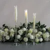 Kandelaars 3 pc's/set acryl kristal hoge kwaliteit duidelijke centerpieces delicate road lead candelabra kerstdecor