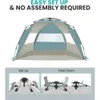 Pop Up Beach Tält för 4 personer Easy Setup och Portable Shade Sun Shelter Canopy med UPF 50 UV Protection Family Tent 240416