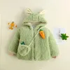 Down Coat Baby Girls Winter Cotton Padded Clothes Velvet Thicked Jacket Bomull
