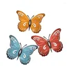 Decorative Figurines 3Pcs/Set 3D Metal Butterfly Wall Art Inspirational Decor Sculpture Hanging For Indoor Outdoor Garden Decoration