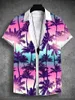 Camicie casual maschile 2024 Summer Print Tropical Stampa Hawaiian Beach Sez