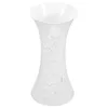 Vases Nordic Plastic Plum Vase Flower For Centerpieces Fresh Bouquets Pots Plants Artificial Flowers Small White Ceramic