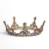 Barockbraut Kronhochschütze Retro Round Crown Queen Bridal Tiaras Kopfstück Hochzeit Diadem Accessoires Stirnband ML906207s