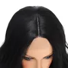 2024 Centro nero di alta qualità che separa parrucche lunghe Vendita a caldo marrone grande capelli ondulati all'ingrosso europea America Fashion Permed Dyed Rose Net Wig Wig