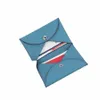 Настраиваемые буквы Cowhide Mini Envelope Card Bag Сумка женская бабинская карта держатель кредитной карты Документ сумка для монеты R5CV#
