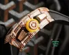 Swiss Watch ZF Tourbillon Automatische Bewegung Fantastischer Diamant R I C H A R D Luxus Superstil Männliches Handgelenk Uhren RM11 RM1103 QXYS DESIG TABELLE