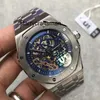 Relógios de grife da série Sapphire Glass Watch 41mm Skeleton Dial Movem