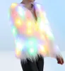 6xl Women Faux Fur LED Light Coat Christmas Costumes Cosplay Y Fur Jacket Outwear Winter Warm Festival Party Club Overcoat Y2009263031096