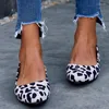 Casual Shoes Summer Autumn Comfortable Soft Flat Loafers One Foot Ladies Walking Bean Shallow Leopard Print Women's