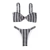 Swimwear's Swimwear High Bikini a strisce a strisce a strisce a strisce elastico e durevole costume da bagno semplice set di bikini sexy sexy