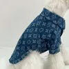 Camicia di denim per animali domestici, cane grande con pelliccia dorata, costosi abiti da cane samo, orsacchiotto, autunno pomeraniano e piastrelle di marea spessa inverno