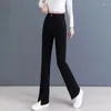Jeans femminile 2024 High Waist Micro-Split Flare Spring Autumn Slim Slip Stretch Denim Pantaloni di moda Corea Streetwear Women Pants Vaqueros