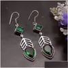 Boucles d'oreilles en lustre en peluche Hermosa incroyable à venir vintage greentopaz pour femmes 2 5/8 pouces