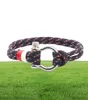 Hommes bracelet à vis à voile nautique chaîne en acier inoxydable Black Tactical Cangle Bangle Sailor Surfer Beachwear mâle bijoux 3118053