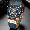 Curren Casual Sport Watches For Men Top Brand Luxury Military Leather Wrist Watch Man Clock Fashion Chronograph Wristwatch 240414
