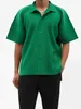 F5NS Men de chemises décontractées Yudx Miyake plissée d'été Homme Plisse Men de la chemise intelligente Collaire Cardigan Single Boîte Harajuku Blouses 240417