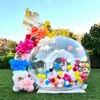 4m dia+1.5m tunnel Commerical Balloon Clear Inflatable Bounce Bubble House blow up ballons Transparent tent With Blower Bubble Tent For Party Renta free ship