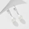 Boucles d'oreilles en peluche 2024 Bijoux fins vintage non ternir S925 Sterling Silver Freshwater Pearl Drop Zircon Tassel pour la fête