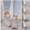 Casual Shoes Women Fashion Crystal Sneakers Zipper Platform Trainers Ladies Tenis Feminino Zapatos de Mujer WSH3811