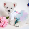 Huisdier tule jurk comfortabel schattige brief afdrukken puppy puppy hond verjaardag prinses jurk huisdierbenodigdheden 240416