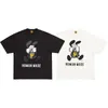 24SS Summer Japan Cartoon Rabbit Tee Fashion Men Short Skatboard Tshirt Women Clothes Cutton T Chirts 0416