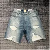 Men'S Shorts Camouflage Splicing Leather G Letter Washed Retro Men Women Summer 230826 Drop Delivery Apparel Clothing Dhcat