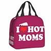 Adoro le mamme calde borse per il pranzo isolate per donne portatili per il pranzo più fresco per il pranzo del pranzo di lavoro da viaggio per picnic borse da picnic e7dg#