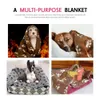 Priw imprimer un chien couverture de chien doux pour chats chauds de chat de chat chiot chiens de sommeil serviette de bain pour petits chiens moyens chiens pug 240410