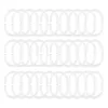 Shower Curtains ABSF 30 Pack Curtain Rings C Hook Hanger Bath Drape Loop Clip Glide (Clear)