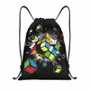 exploding Rubix Rubiks Rubics Cube Drawstring Backpack Women Men Sport Gym Sackpack Foldable Math Lovers Training Bag Sack 93dl#