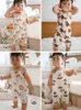 ROMPERS MILANCEL SOMMER BABY CLOMSE WAFFLE CAMISOLE ROMPERS Animal Print Boys Jungensuit Infant Girls Outfit L410