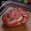 حيوانات أليفة الشاي | Toad Palm Treasure يمكن أن ترفع طاولة لوحة مخصصة زخارف صغيرة من الزخارف لجذب الثروة
