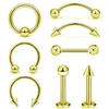 8Pcs Stainless Steel Eyebrow Rings Lip Ring Nose Hoop Tongue Septum Piercing Jewelry Cartilage Tragus Earrings 240409