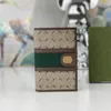 Carteira de designer de Ophidia masculino de luxo masculino cartas de moda marque marcas de cartão de alta qualidade clássica verde-corredas listradas bolsas de embreagem sem caixa