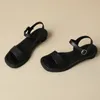 Sandalen Fedonas Sommer prägnant Frauen Knöchelgurt echtes Leder Freizeit lässig arbeiten runde Heeled bequeme Schuhe Frau Frau