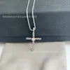 Pendanthalsband Davidy Jewelry 925 Sterling Silver Cable X Cross Necklace 2024 StylePendientes Plata Color Charm Fashion Athens