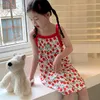 Kleine Mädchen Kleider Kinder Kinder Sommer Süße Cartoon Korean Kleid Feiertag Sunddress Baby Kids Clothing 240413