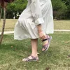 Griting kadın açık sandalet yaz plaj slipon düz rahat su ayakkabı bayanlar rahat nefes alabilen moda flips 240415