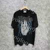 Summer New Men Tshirt Designer High Street Vintage Tees Casual Short Rleeve Shirt Clothing