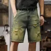 Jeans masculin 2024 Shorts en denim d'été hommes pantalons de longueur de genou ample en vrac