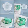 Formen Blumenschale Harzformplatte Schmuck Schmuck Schmuck Tablett DIY Craft Mod Drop Lieferwerkzeuge Ausrüstung Dhgarden Dhexj