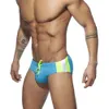 Breta di nuoto del marchio maschile a bassa vita nuoto corto baule sport pantaloni da bagno costumi maschio abito sexy surf sport 240416